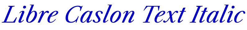 Libre Caslon Text Italic الخط